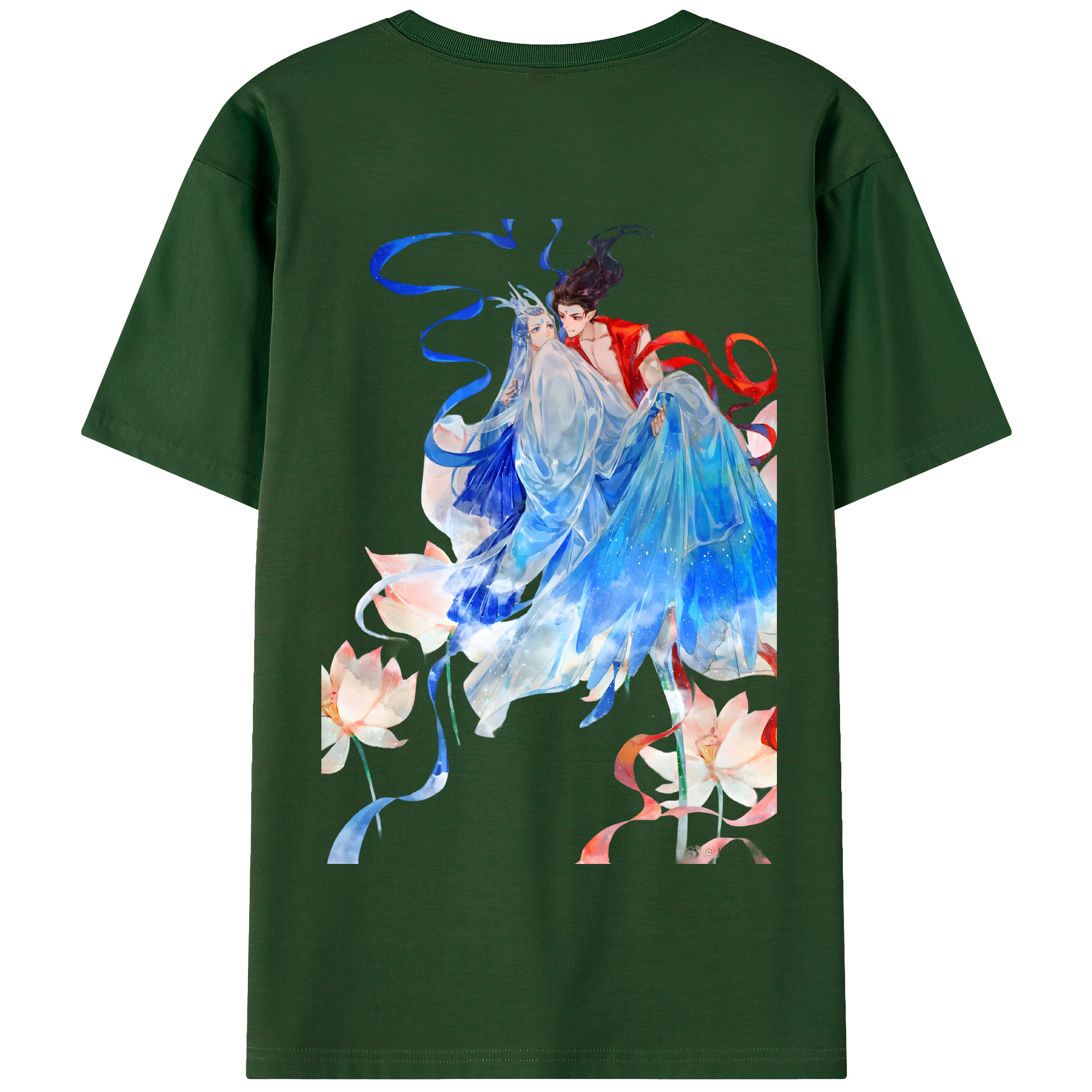 （画像用） Ne Zha 2 ナタ 魔童の大暴れ 綿100％半袖Tシャツ（背面プリント）